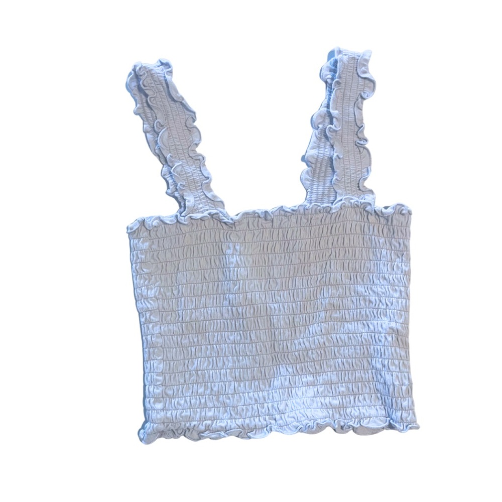 Hollister Light Blue Ruffled Tank Top